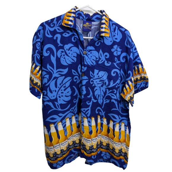 Corona Other - Corona Extra Hawaiian Style Shirt, Men's XL, Beer Bottle Design, Soft Rayon